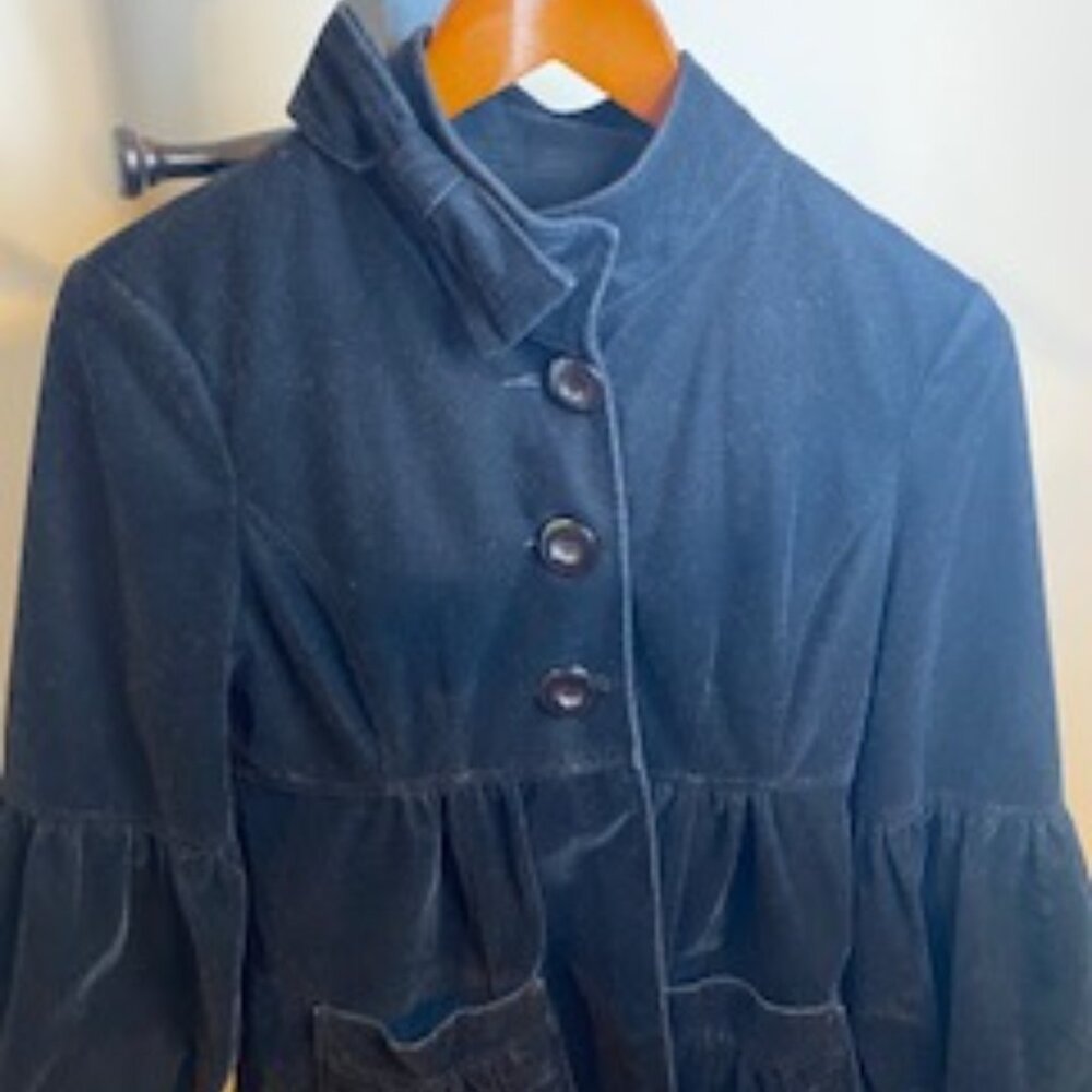 Fun2Fun Black Velour Dress Jacket